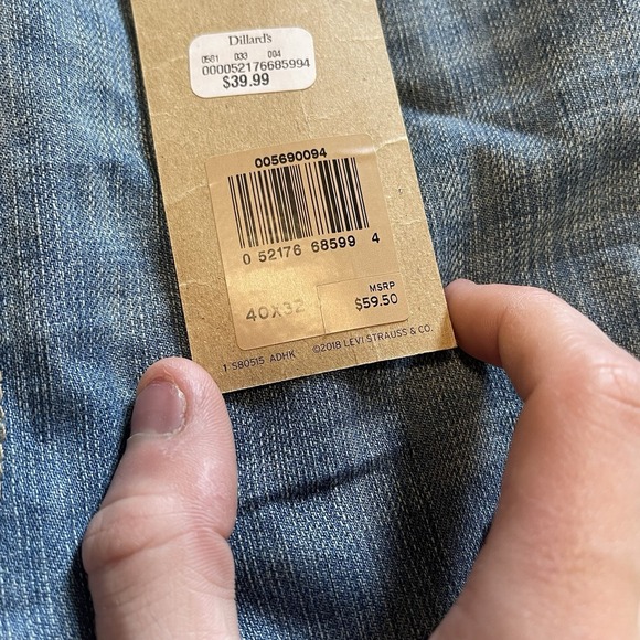 Levi's 569 Loose Straight Fit Jeans Men's 40x32 Medium Wash Western Cowboy 60$ - Picture 3 of 6